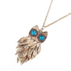 Blue Eye Owl Necklace